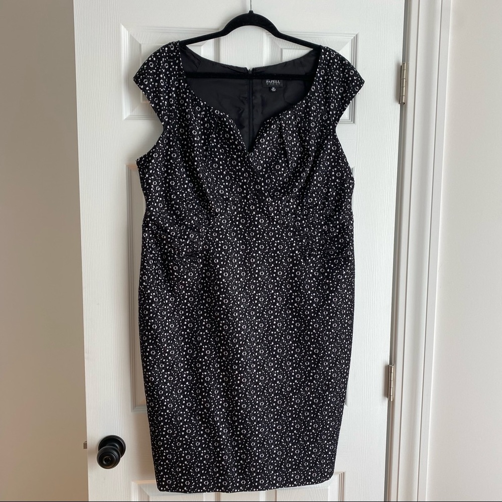 Adrianna Papell Woman Size 18W Black Lace Dress